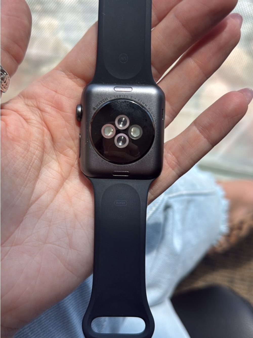 Apple Watch Series 3 in Black with Black Sport Band - Picture 2 of 2